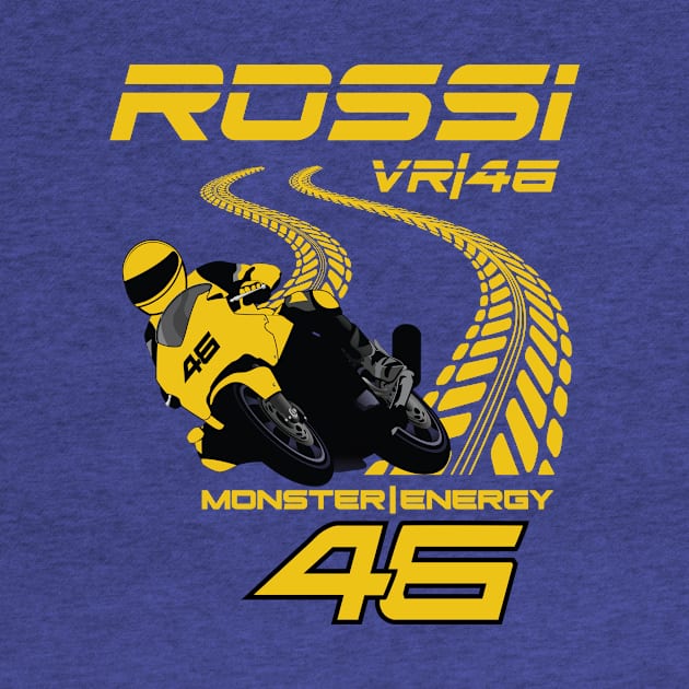 Valentino Rossi 46 Grand Prix Superbike Motorcycle Racer by CGD